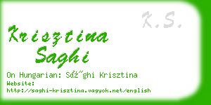 krisztina saghi business card